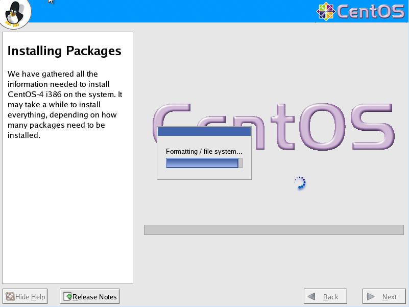 CentOS4.5 英語版 Installing Packages GUI1